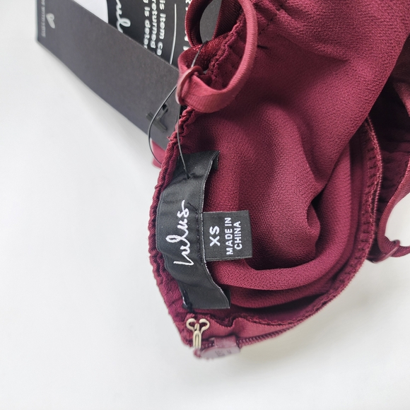 Lulu's Wine Satin‎ Midi Dress - Picture 5 of 7